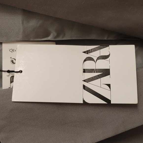 NWT Zara Gray Linen Blend Vest/ Waistcoat Size XL - Picture 5 of 14